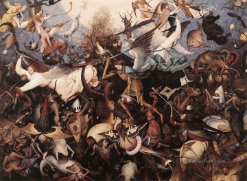 反逆者の堕落 天使たち フランドルのルネサンス農民 ピーテル・ブリューゲル長老 Oil Paintings